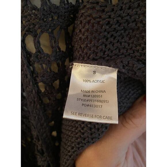 Pink Rose Knitted Gray Sweater. Sz.S - Picture 4 of 4